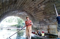 Oxford punting on river with chauffeur guide