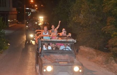 Alanya Night Safari with Off-Road, Boat Tour, Dinner & Transfer