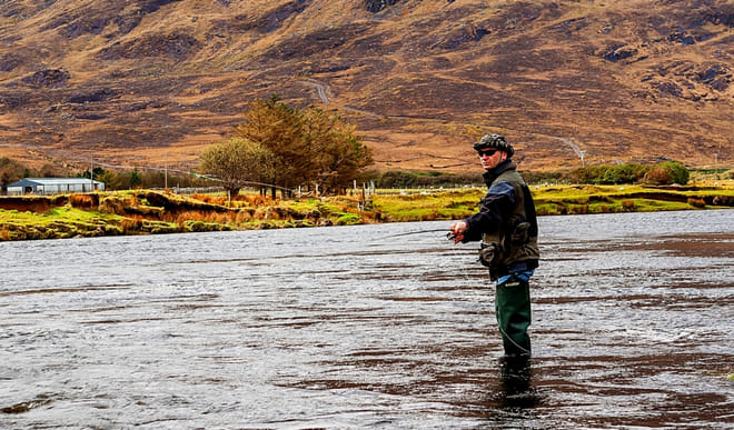 Salmon & sea trout fishing on the Erriff fishery. Mayo. Private guided. French/Eng. 2