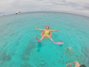 Racha and Coral Island and Sunset by Catamaran Yacht