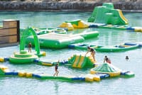 Inflatable Fun: Conquer the floating obstacle course!