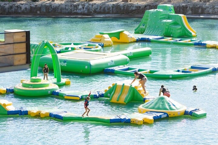 Inflatable Fun: Conquer the floating obstacle course!