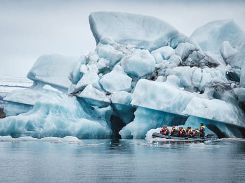 Fjallsarlon Zodiac Boat Tour & Glacier Hike