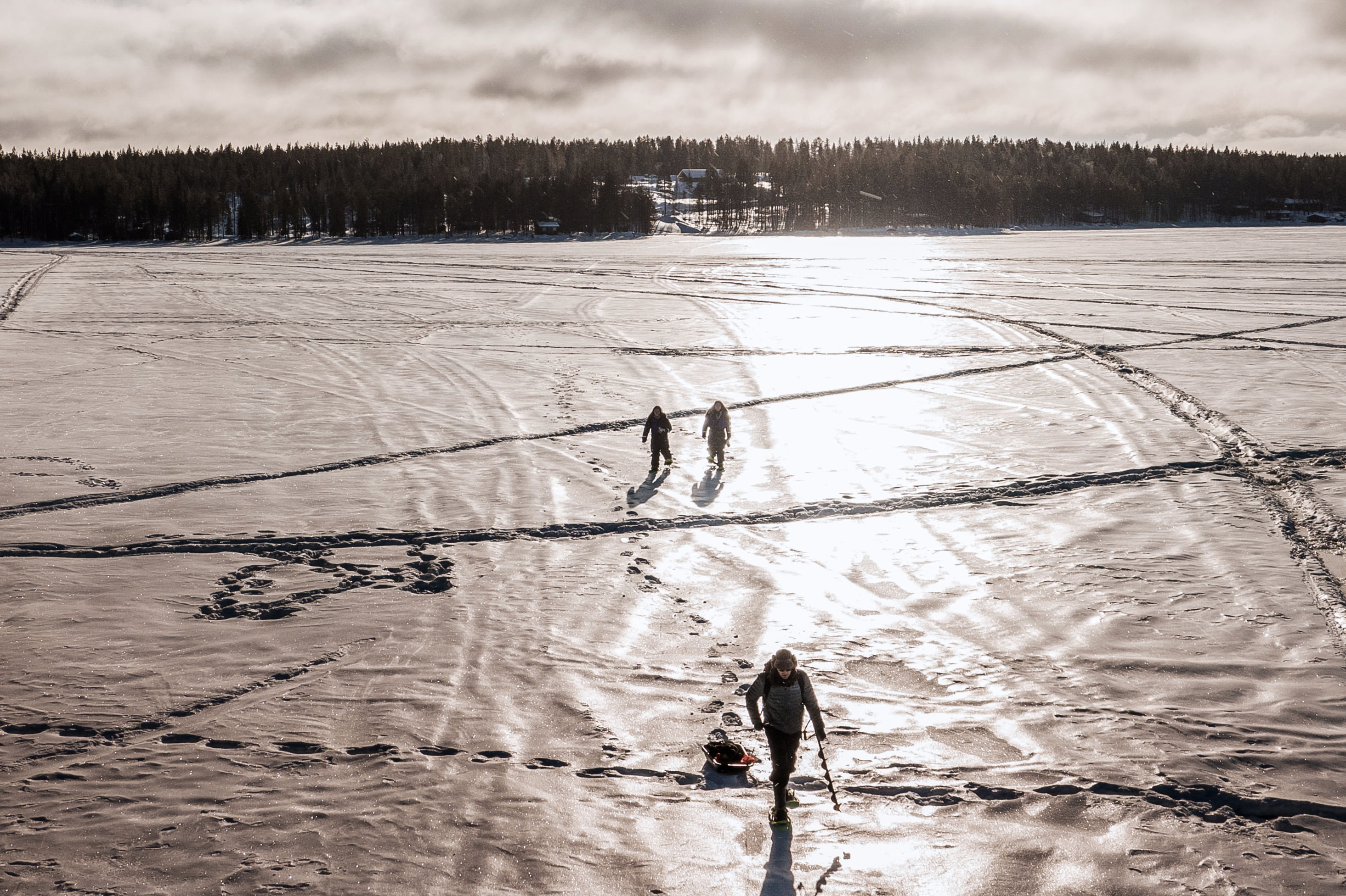 Beautiful frozen landscapes in Finnish Lapland