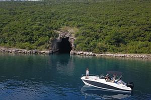 Boat tour to Lady of the Rock , Submarine base & Blue Cave swimming
