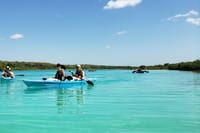 Enjoying Bacalar Seven Color Lagoon From Costa Maya