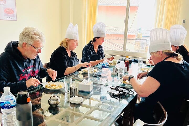 Enjoying self cooked food