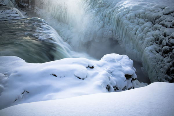 Waterfall during Golden circle and south coast tour