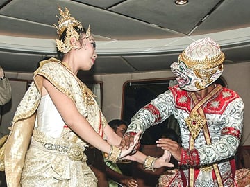Watch a traditional dance show on board