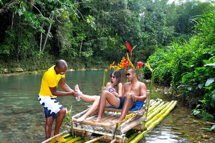 Bamboo Rafting with Limestone foot or Full Body Massage in Montego Bay