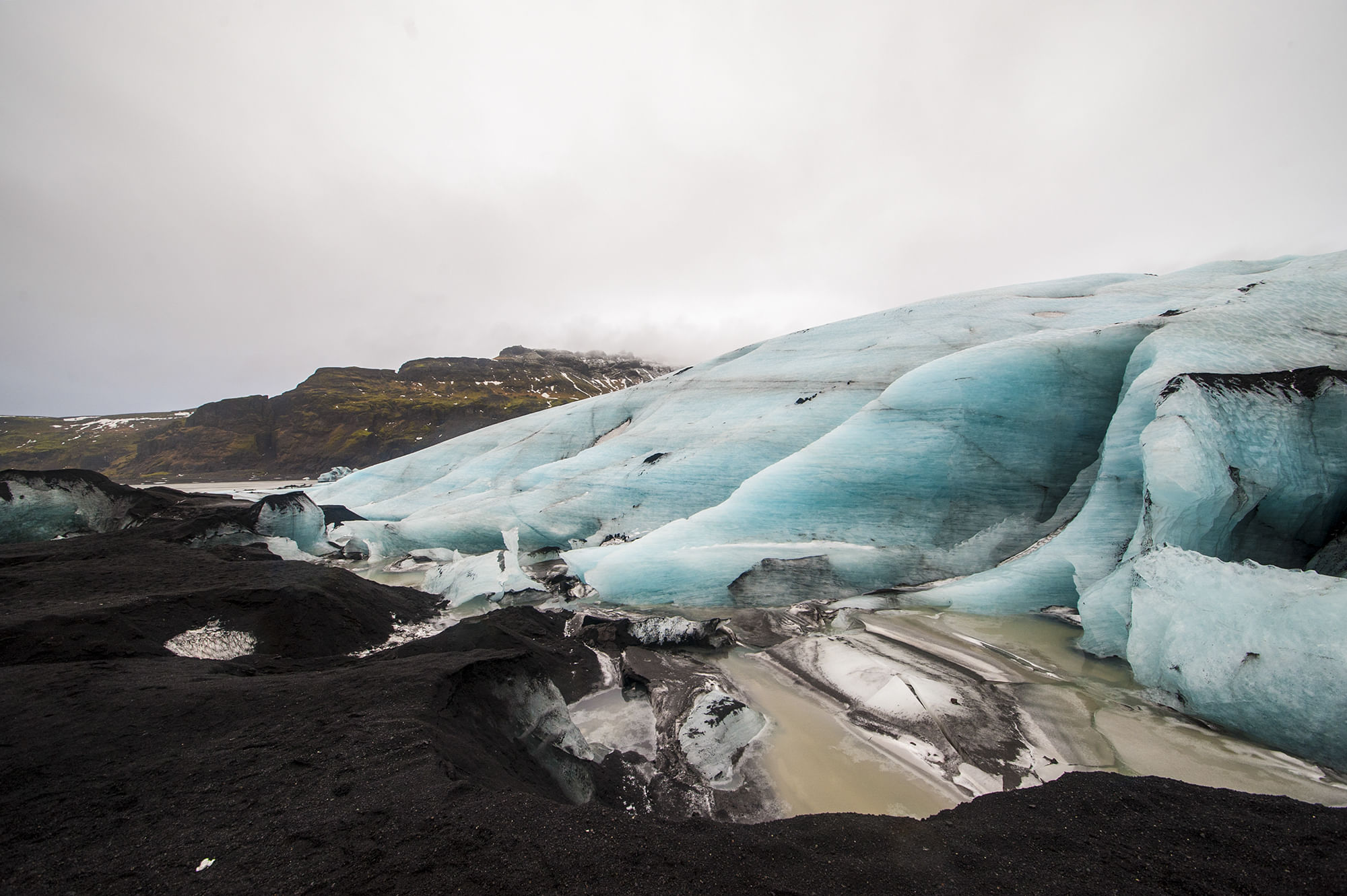 Blue Ice at the snout of Sólheimajökull outlet glacier