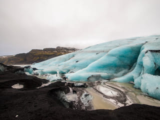 Blue Ice at the snout of Sólheimajökull outlet glacier