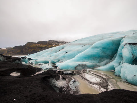 Blue Ice at the snout of Sólheimajökull outlet glacier