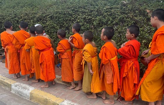 Luang Prabang Morning Alms Giving City Tour& Kuang Si Falls