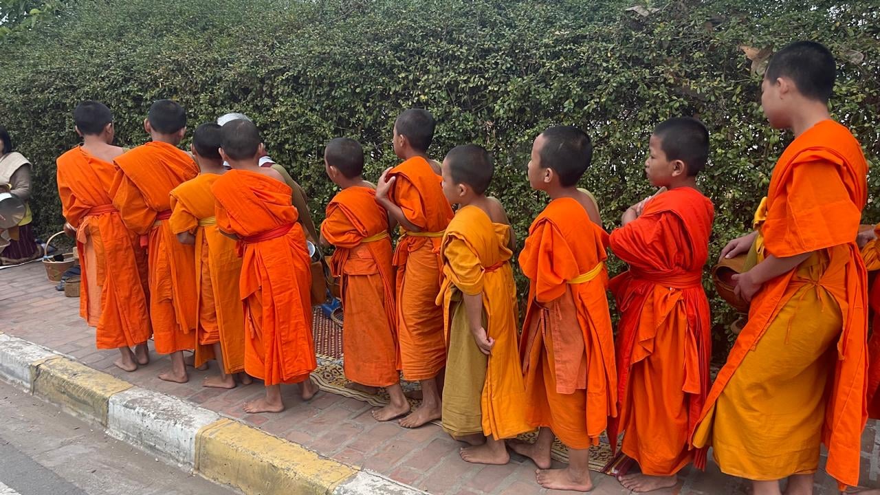 Luang Prabang Morning Alms Giving  City Tour& Kuang Si Falls  2