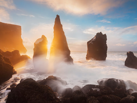 A pictue of Reykjanestá rocks