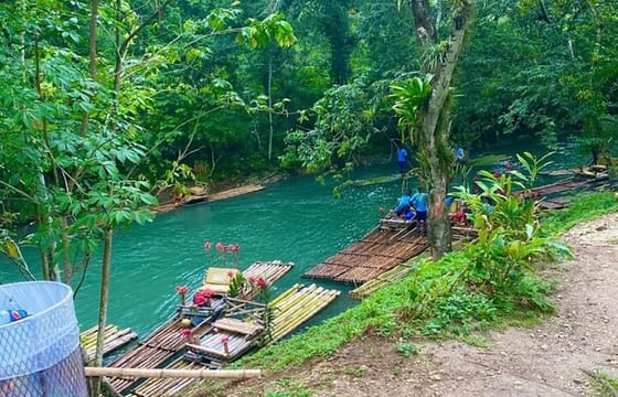 Horse Back Ride with Bamboo Rafting & Limestone Massage Combo from Montego Bay