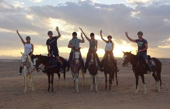 3 Hours Sunrise Horse Riding Beach and Desert from Marsa Alam