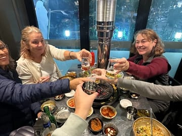 Wrapping up an amazing day with a genuine Korean K-BBQ experience! Good food, great company, and cold drinks—we always make sure our guests