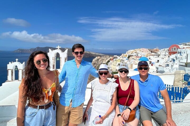 In front of the blue dome churches
