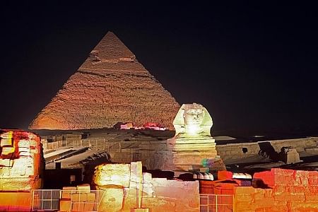 Giza Pyramids Sound and Light Show Experience from Cairo