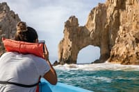 Get your camera ready to capture the iconic Cabo Arch from the water.