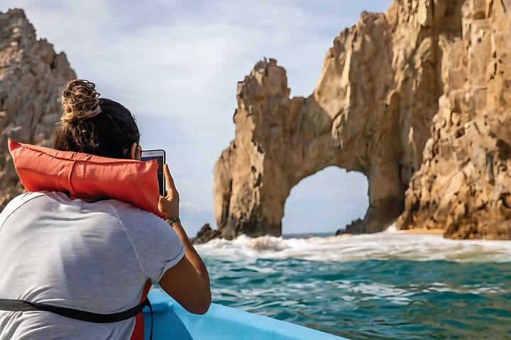 Get your camera ready to capture the iconic Cabo Arch from the water.