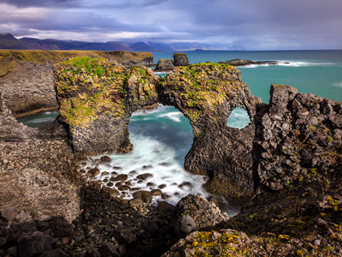 Lóndrangar basalt cliffs on the Snaefellsnes Peninsula