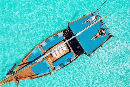 PRIVATE MNEMBA ATOLL Dhow Boat Excursion from Kendwa/Nungwi
