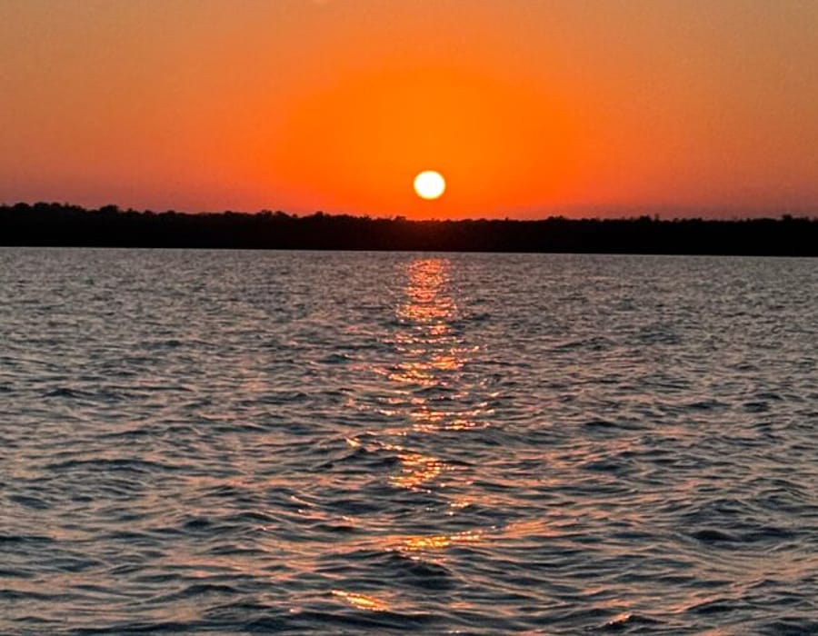 Atardecer en la reserva de la biosfera de Sian Ka'an