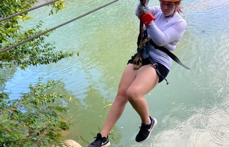 Zip Line and Cave Tubing Adventure in Belize Jungle