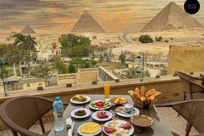 Pyramids View Terrace with Breakfast or Lunch or Dinner