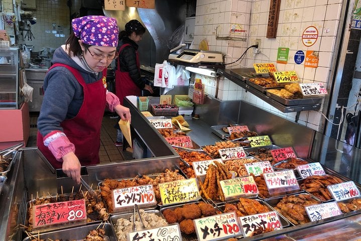 Perusing the streetfood in Jujo.