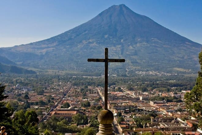 The view of Antigua Guatemala