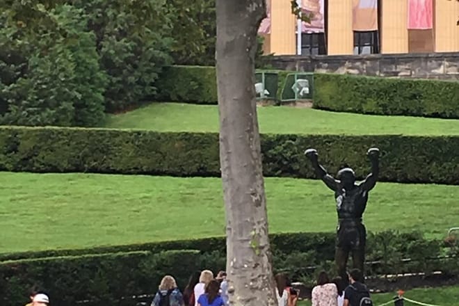 Rocky statue