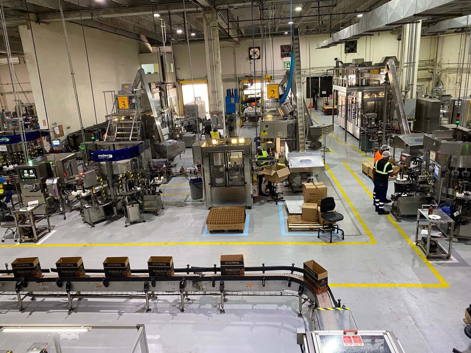 View of the rum production and bottling area in the Ron Barceló Historical Center.