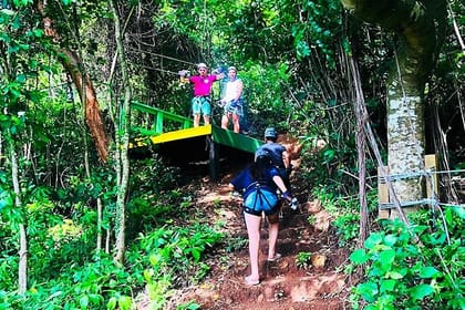 King Kong Extreme Zipline, Hiking, Beach Break plus Transfer Included