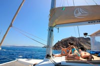 Santorini Luxury Catamaran Cruise, with Lunch, BBQ, drinks and transfers 10