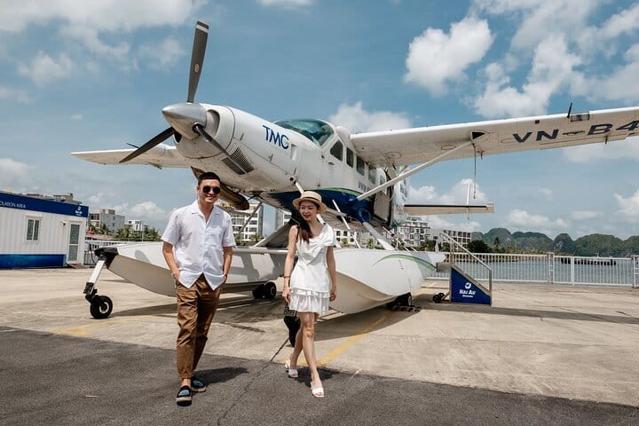 Halong 1 Day Tour From Hanoi with Scenic Seaplane & Luxury Cruise