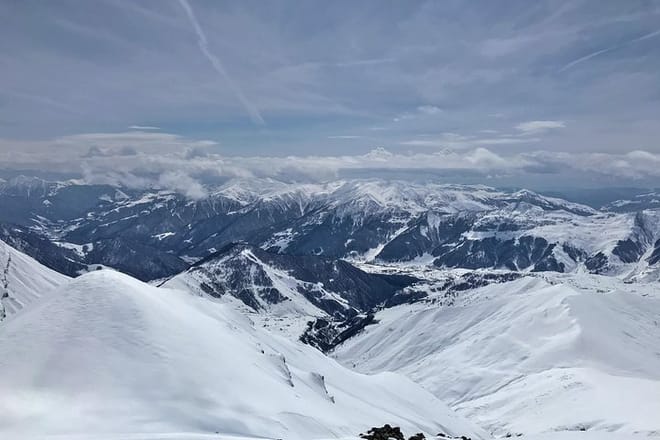 Gudauri view from 3000 meters