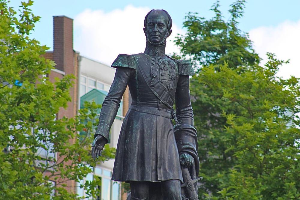 King William II statue during the detective style scavenger hunt in Tilburg. 