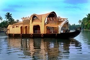Houseboat day cruise in Ashtamudi Lake with lunch- Trivandrum pick up 