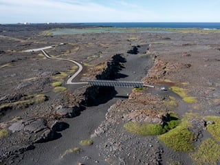 Aerial view of the Bridge Between Continents