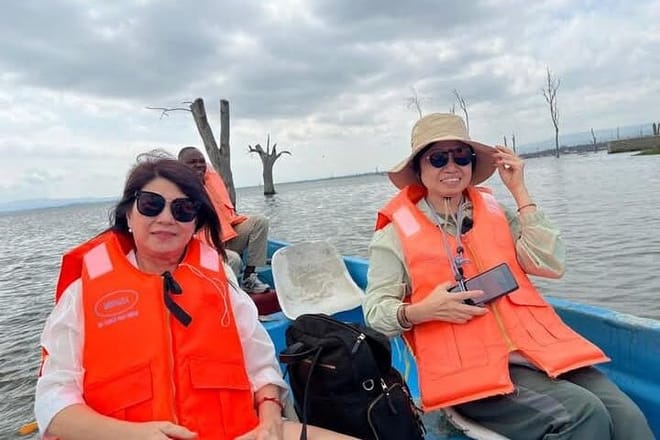 Thriring boat ride in Lake Naivasha