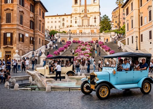 Rome Private VIP Vintage Car Tour: Luxury, Comfort & Prosecco (3h)