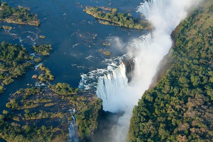 15 minutes scenic helicopter flight above Victoria Falls-Zimbabwe