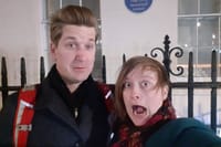 A scared couple after discovering the hidden stories of the London Haunted tour.