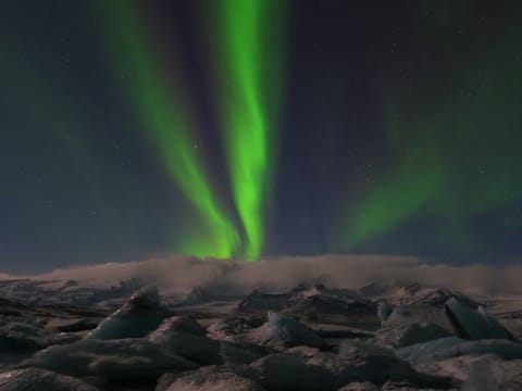 Northern Lights at Jökulsárlón Glacier Lagoon, photo 2