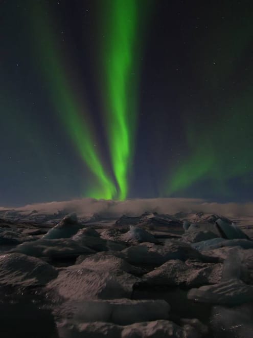 	Northern Lights at Jökulsárlón Glacier Lagoon photo 2