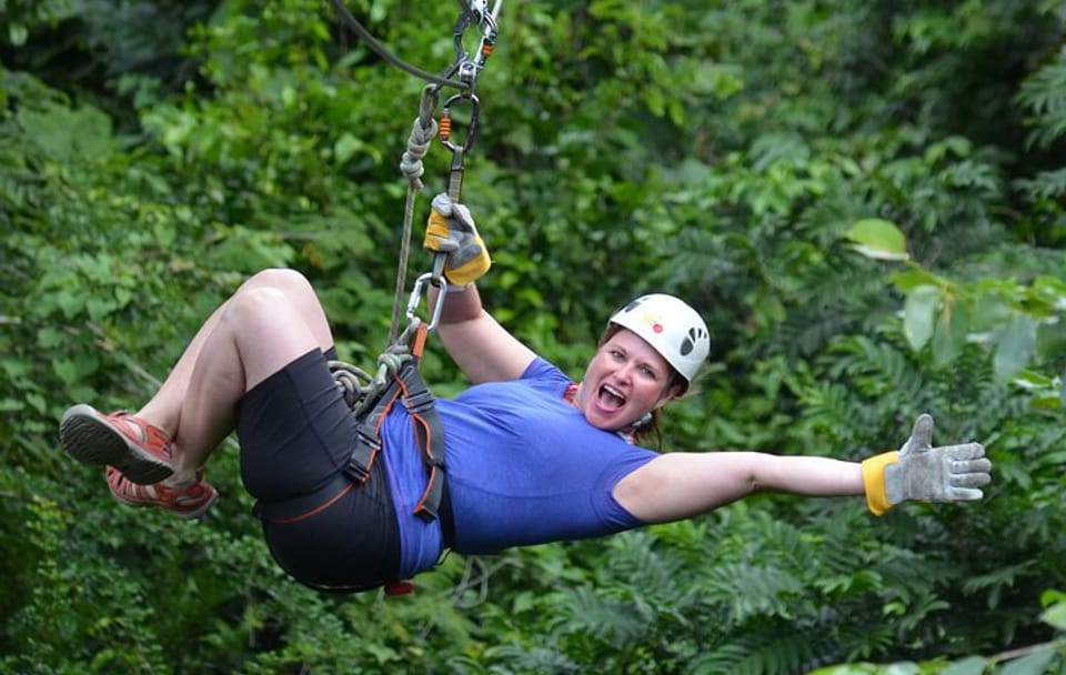 Zipline Adventure and Dunn's River Falls Tour from Montego Bay